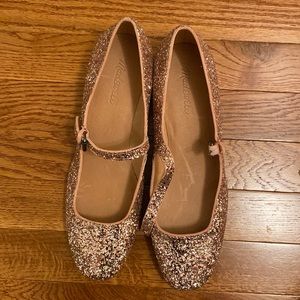 Cute Madewell Pink Glitter Sparkly Mary Janes - Size 9!!